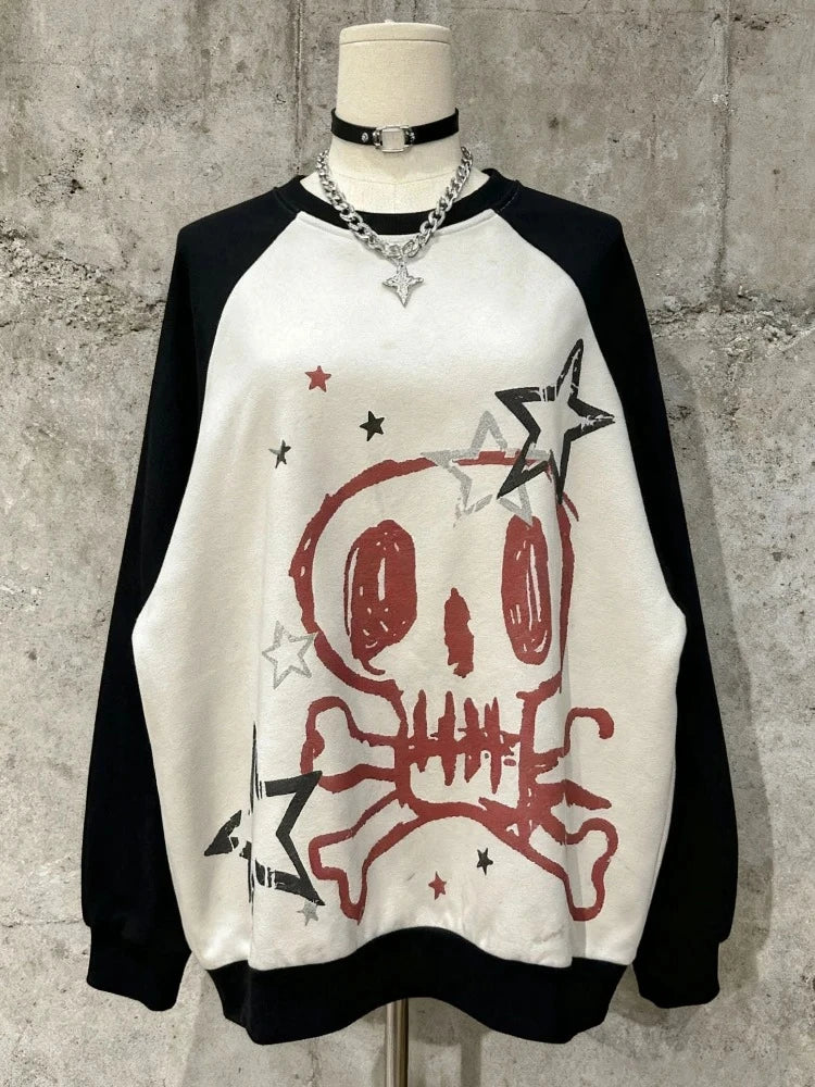 Subculture T Shirts Y2K Clothing Tees for Women  Gothic Punk Harajuku Gothic Unique T-shirts Fashion Japanese Kawaii Long Sleeve