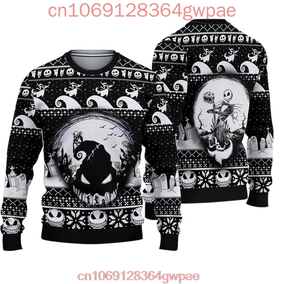 Jack Skellington and Sally Ugly Sweater Men's Women's Tops The Nightmare Before Christmas Ugly Christmas Sweater