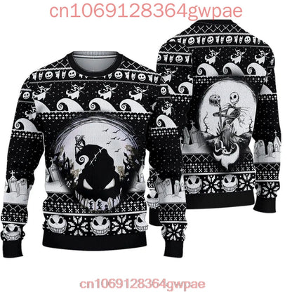 Jack Skellington and Sally Ugly Sweater Men's Women's Tops The Nightmare Before Christmas Ugly Christmas Sweater