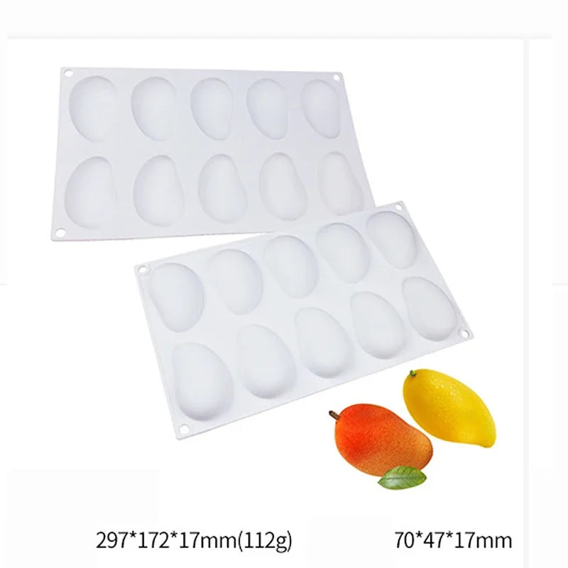 Fruit Series Mango Pear Baking Mousse Cake Silicone Mold Dessert Baking Non stick Durable Easy to Clean French Cake Decoration