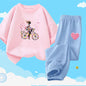 Teens Girls' 2-Piece Fashion Outfit: Princess Short Sleeve T-Shirt and Long Pants Tracksuit Set