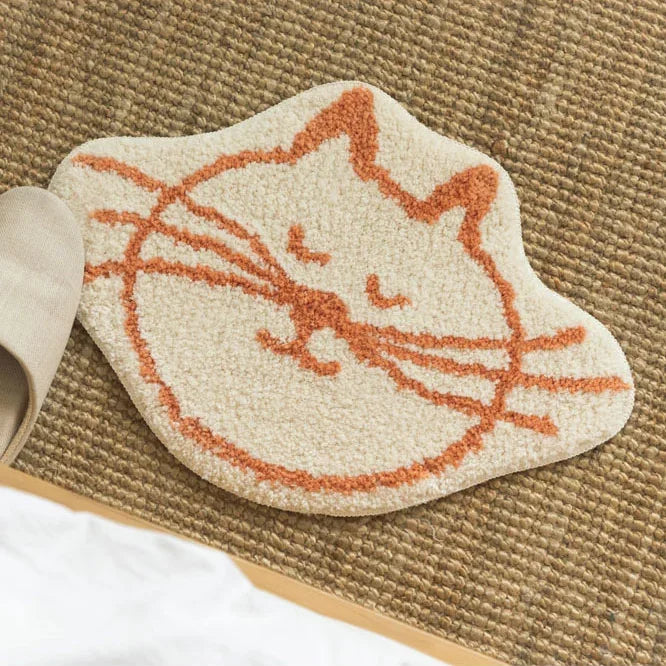 Soft Cartoon Imitation‑Cashmere Floor Mat for Bedroom, Bathroom & Home Décor