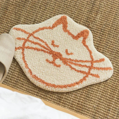 Soft Cartoon Imitation‑Cashmere Floor Mat for Bedroom, Bathroom & Home Décor