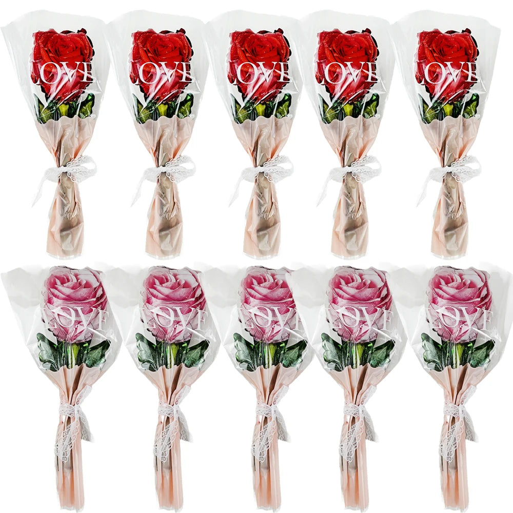 0/30/50pcs Mini Love Flower Balloons – Bouquet‑Style Heart Balloons for Valentine’s Day, Mother’s Day & Wedding DIY Decor
