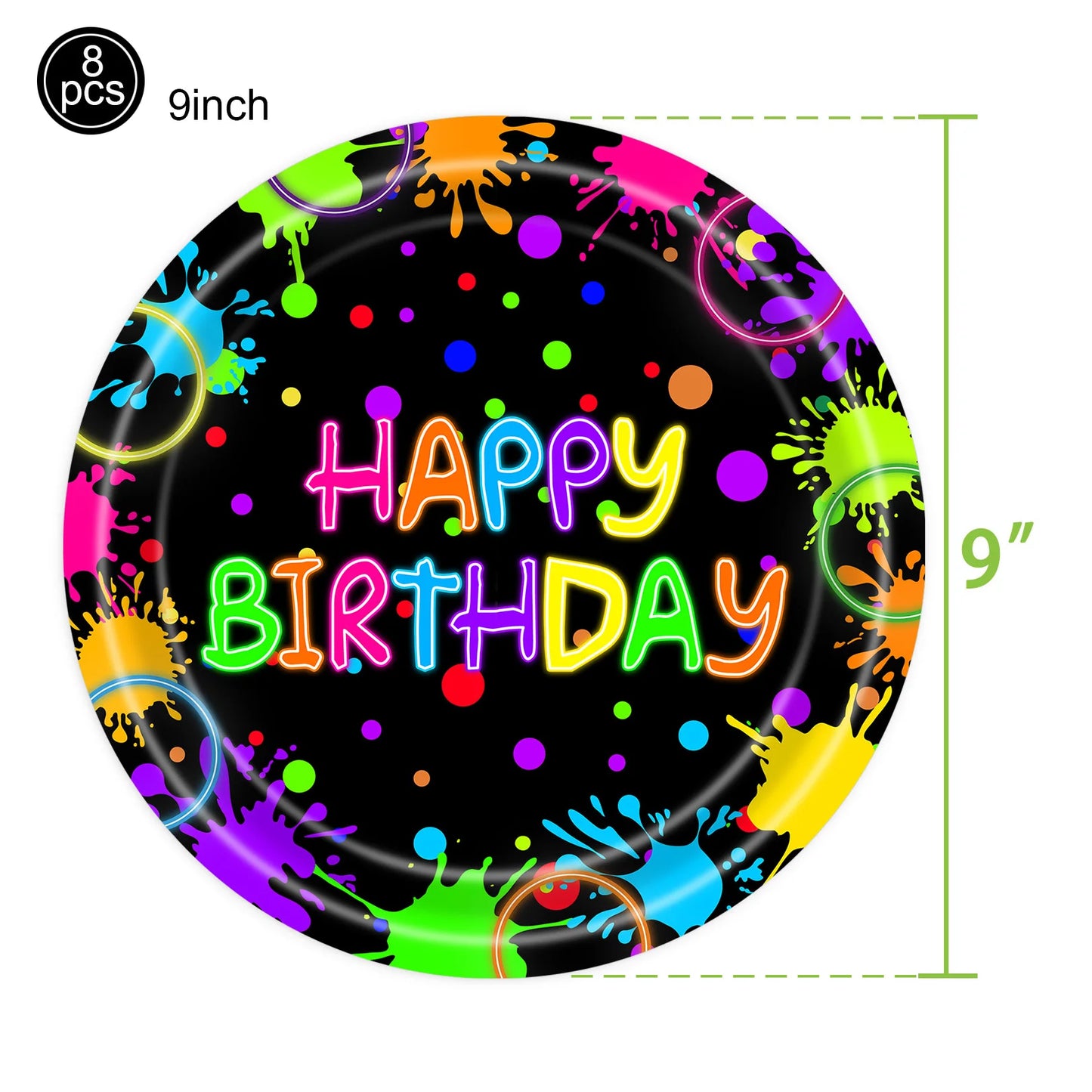 UV Neon Glow Party Hats – Blacklight Fluorescent Plastic Hats for Kids & Adults