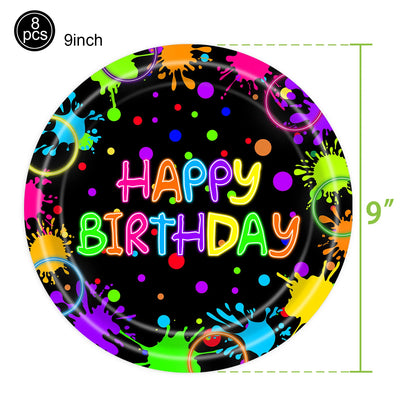 UV Neon Glow Party Hats – Blacklight Fluorescent Plastic Hats for Kids & Adults