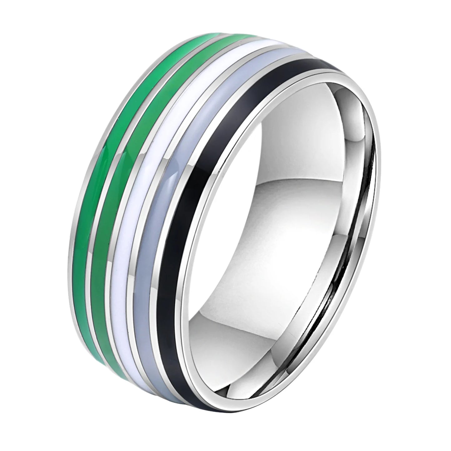 Pride Parade Lesbian Gay LGBT Pride Ring, Bisexual Non-binary Pride Multicolor Rainbow Ring, Love Promise Wedding Jewelry