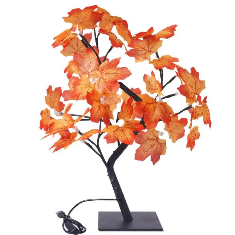 Cherry Blossom LED Table Tree Lamp – USB/Battery Touch‑Switch Bonsai‑Style Night Light Decoration