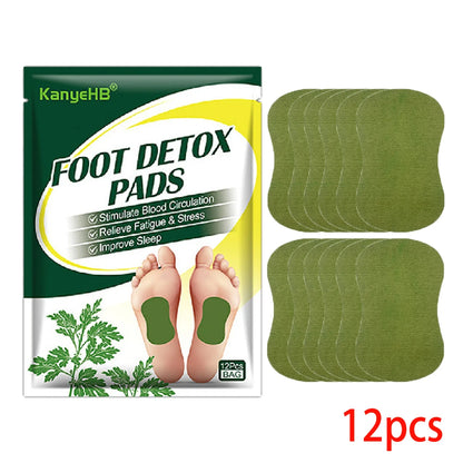 12/24PCS Herbal Detox Foot Patches – Natural Wormwood Pads for Stress Relief & Body Cleansing