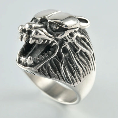 1PC Stainless Steel Vintage Punk Skull Cross Eagle Mens Ring Finger Jewelry Hip Hop Rock Culture Ring Unisex Male Party Ring