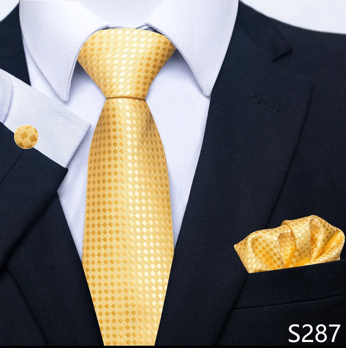 Silk Tie Pocket Squares Necktie Suit Accessories
