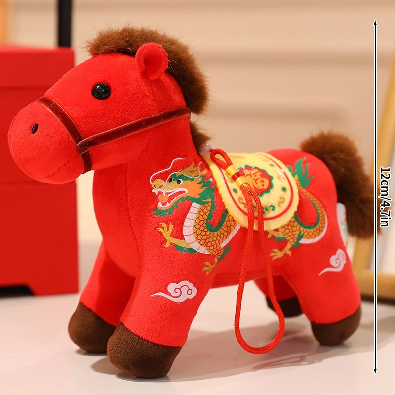 2026 Chinese New Year Keychain The Year of Horse Keyring Mascot Pendant Chinese Spring Festival Cute Pony Pendant