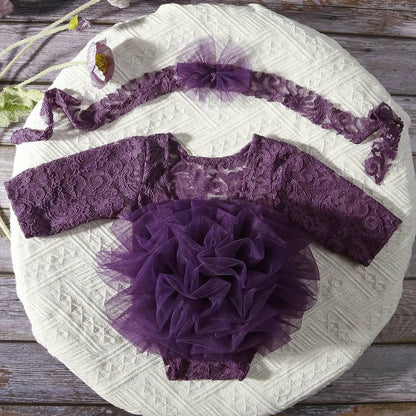 Newborn Baby Tutu Dress: Lace Girl Princess Romper, Perfect for Photoshoots