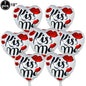 7pcs Valentines Heart Balloon 18" Foil Love Balloons Happy Valentines Balloon I Love You Balloon Valentines Day Wedding Decors