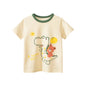 2-8 Years Summer Children Boys T-shirts Cartoon Printed Letter Baby Boy Short Sleeve Tops Kids T Shirts Toddler Clothes