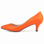 Women Pumps Classic Sexy Pointed Toes 5cm Low Med Kitten High Heels Shoes Spring Brand Design Dress Wedding Shoes Big Size 35-42