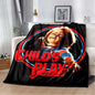3D Horror Movie Character Chucky Saw Cartoon Area Blanket Fashion Soft Cozy Living room Bedroom Sofa Bed Travel Blanket