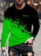 Fashion Trend Men's Crew-neck Long Sleeves Cross 3D Printed Men's Casual Pullover T-shirt Casual All-match Men's Top S-5XL