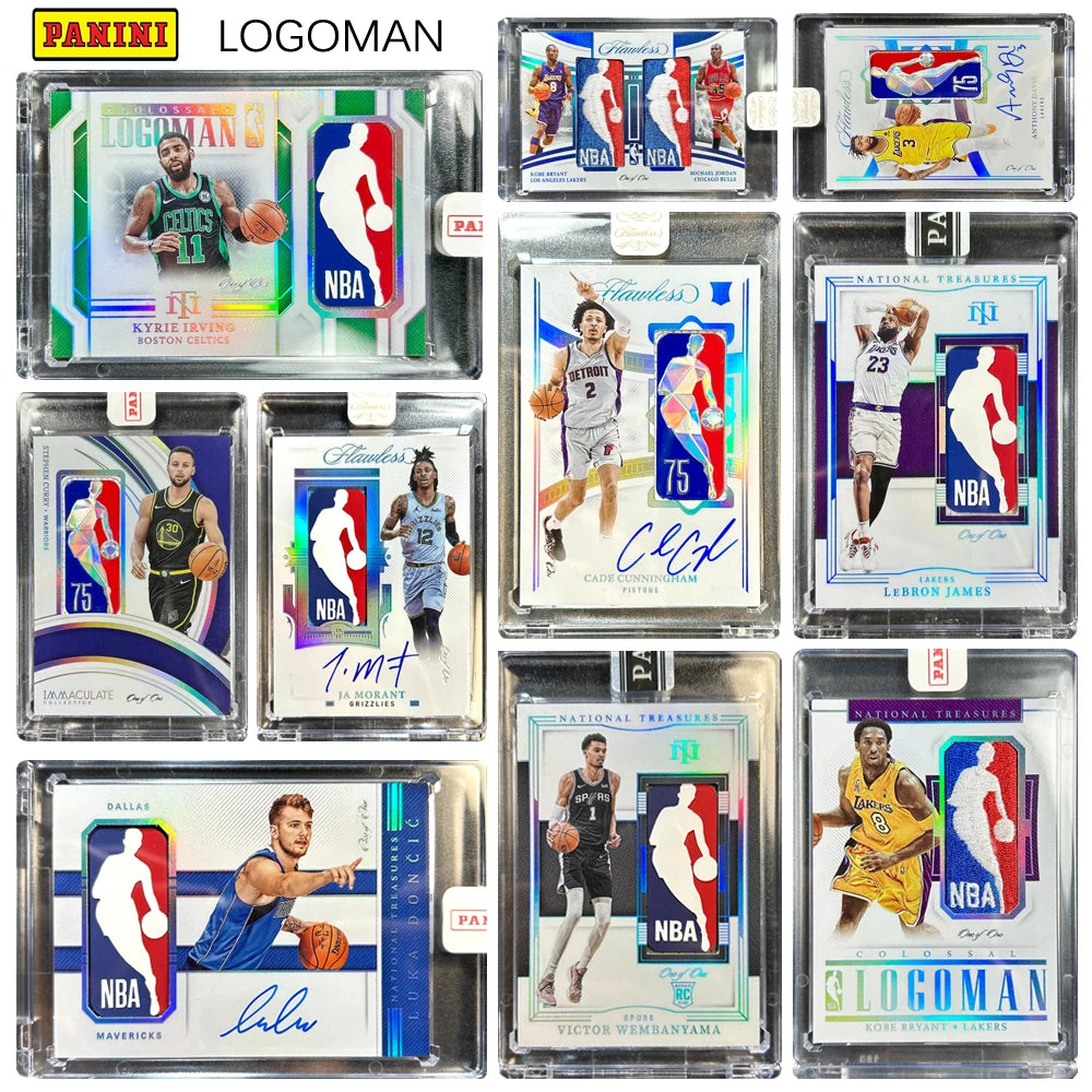 PANINI LOGOMAN Doncic Curry Wembanyama James Irving Davis Jordan Kobe DIY Real material collection card bricks holiday gifts