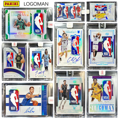 PANINI LOGOMAN Doncic Curry Wembanyama James Irving Davis Jordan Kobe DIY Real material collection card bricks holiday gifts