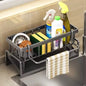 New kitchen accessories storage waterproof dish drain rack plate tray dish drying rack drain small debris sponge drain rack