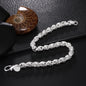 Fine 925 Sterling Silver Solid Chain Bracelet For Women Men Charm Party Gift Wedding party Fashion Jewelry