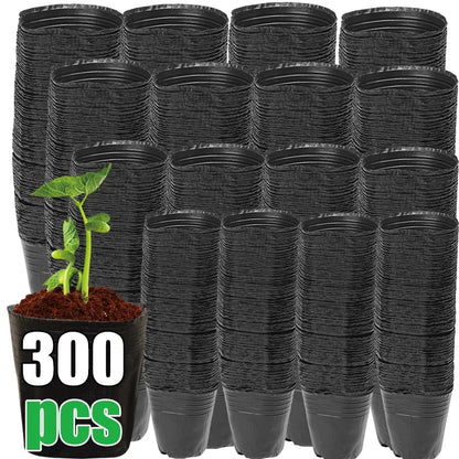 S/M/L/XL Black Seedling Nursery Pots Seed Starting Grow Bag Flower Plant Breathable Container Garden Vegetable Box Cuttings Tool