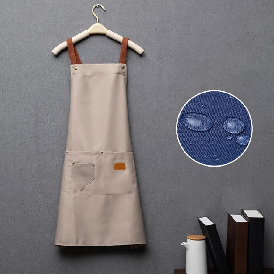 Waterproof Shoulder Apron Men's and Women's Kitchen Apron Salon Roast Barbecue Cleaning Nail Barbecue Scarf Cloak