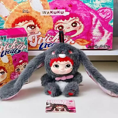T HOT NEW Trendy Play Blind Box Plush Pendant Wakuku Fox Rabbit Mischief Diary Series Girl Gift Cute Ornament Mystery Box