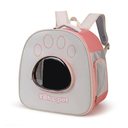 Cat backpack, outing schoolbag, double-shoulder pet bag, cat for travel, dog and cat supplies, transparent large-capacity portab