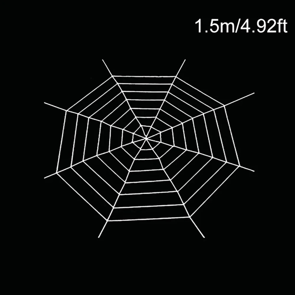1.5/2.5m Giant Spider Webs Halloween Decorations,White Black Spider Web for House,Large Horror Stretchy Cobweb for Outdoors