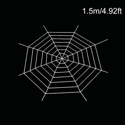 1.5/2.5m Giant Spider Webs Halloween Decorations,White Black Spider Web for House,Large Horror Stretchy Cobweb for Outdoors