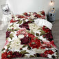 Botanical Leaves Duvet Cover Floral Print King Bedding Set Soft Microfiber Geometric Pattern Comforter Cover With 2 Pillowcases