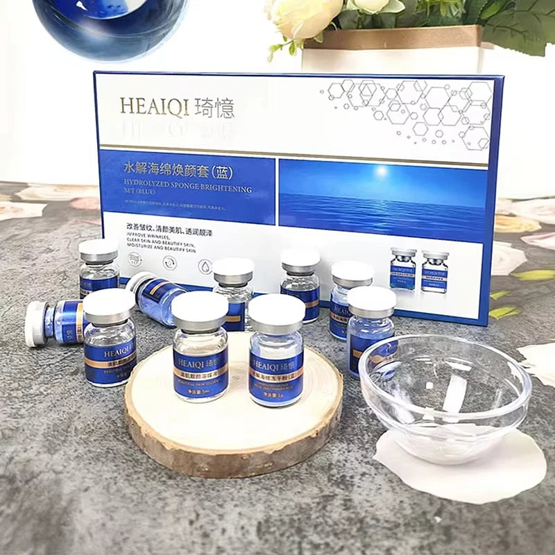 Sponge Crystallite Blue Copper Peptide Collagen Regeneration Natural Biological Extract Sponge Spicules Cell Renew Skin Care