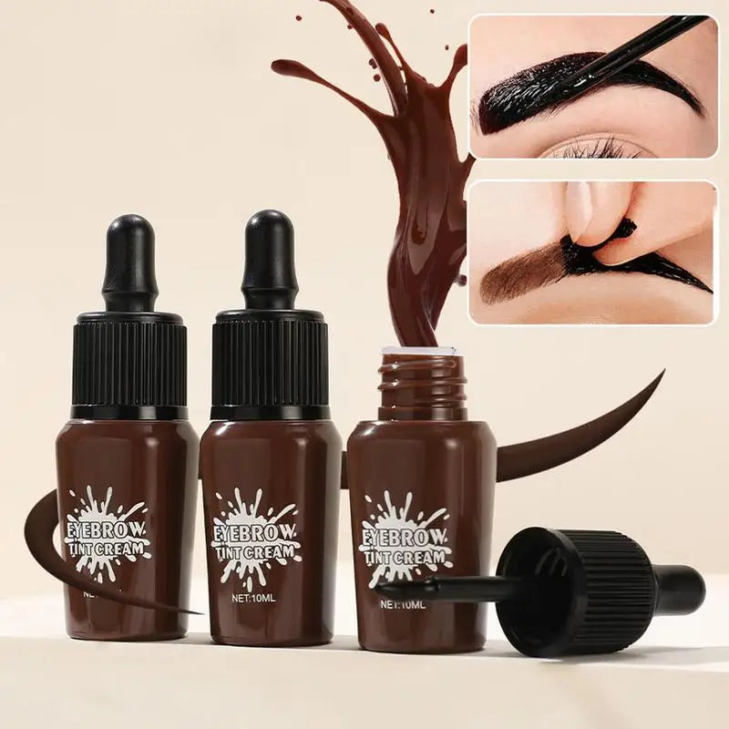 Peel-off Eyebrow Gel Coffee/black Eyebrow Tint Cream Permanent Eye Brow Tattoo Tint Long-lasting Waterproof Dye Eyebrow Gel