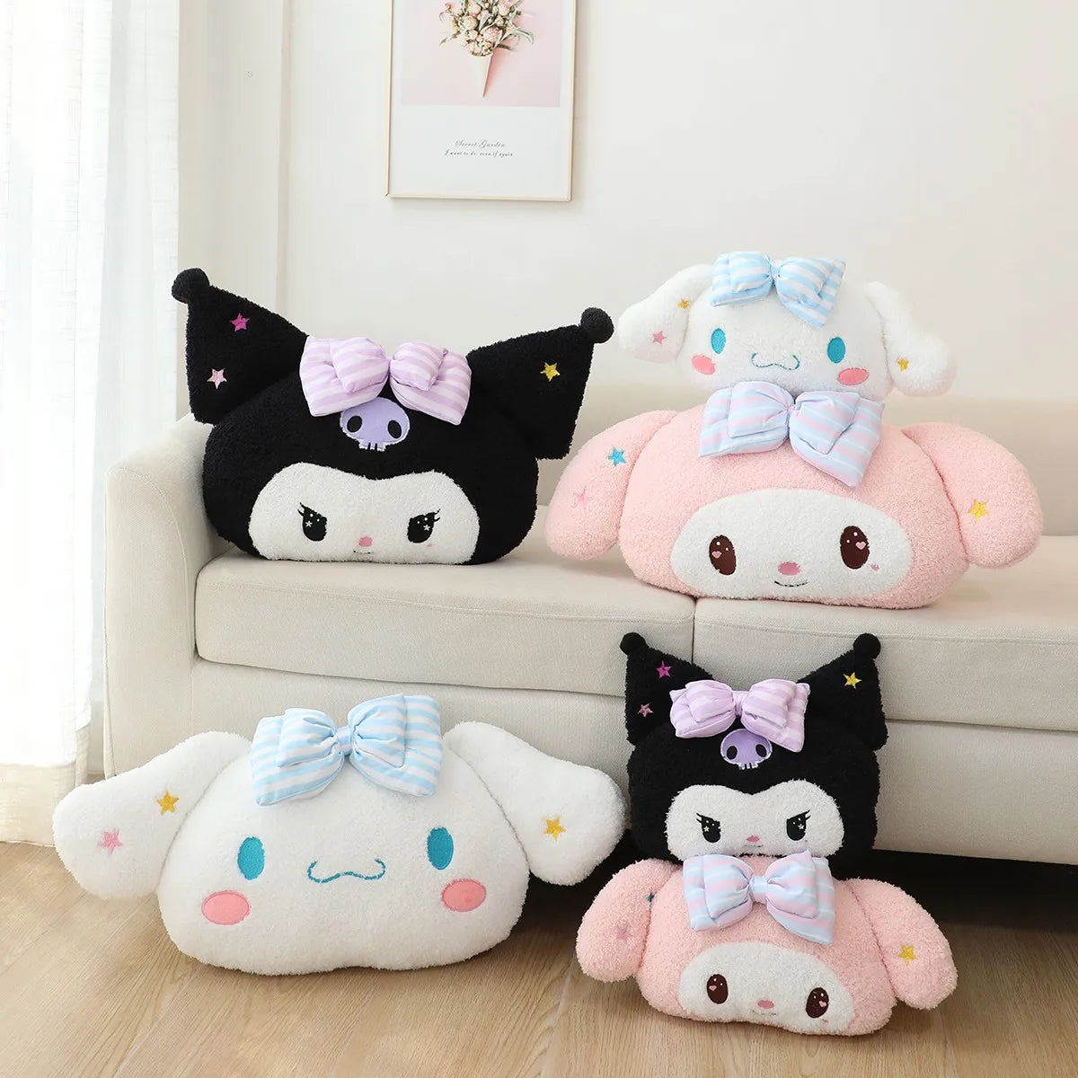 Lovely Kuromi My Melody Back Cushion Home Deocr