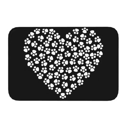 Personalized Paw Prints Dog Doormat Mat Anti-Slip Animal Kitchen Bath Balcony Rug Carpet 40*60cm
