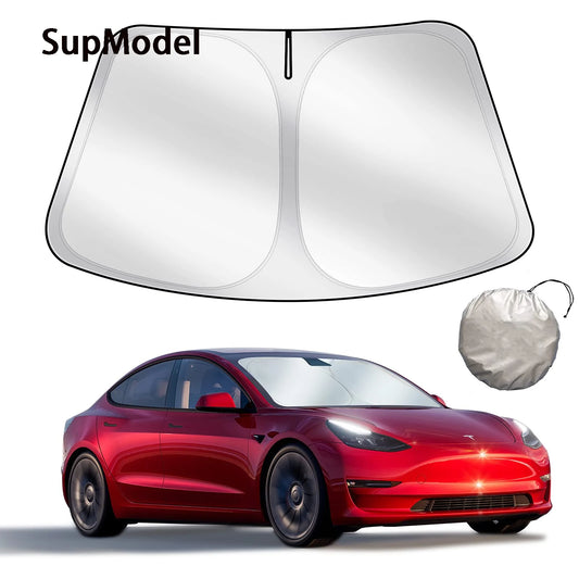 For Tesla Windshield Sunshade Folding Front Window Sun Shade Cover Heat Protection Visor For Model Y Model3 2024 Accessories