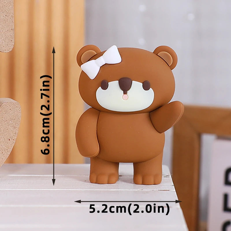 New Hot Air Balloon Cake Decoration Pink Blue Bear Cake Topper for Boy Girl Baby Shower Kids Happy Birthday Party Supplies Gifts