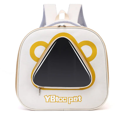 Cat backpack, outing schoolbag, double-shoulder pet bag, cat for travel, dog and cat supplies, transparent large-capacity portab