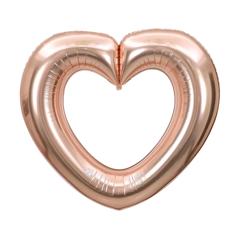 1pc Polychrome 40inch Heart Balloon Large Size Wedding Decor Bride To Be Photobooth Props Balloon Valentine's Day Party Decor