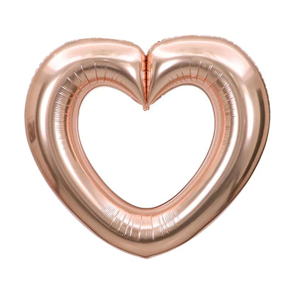 1pc Polychrome 40inch Heart Balloon Large Size Wedding Decor Bride To Be Photobooth Props Balloon Valentine's Day Party Decor