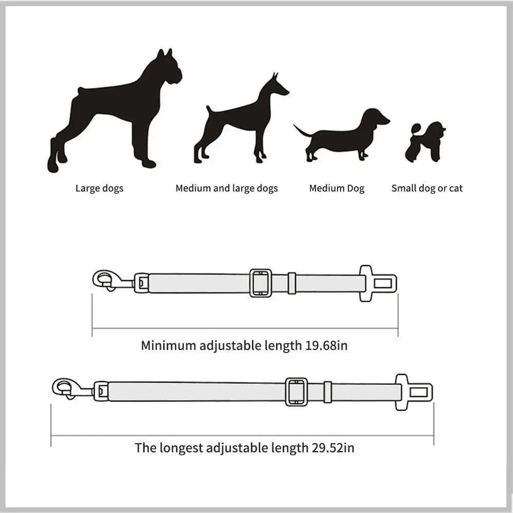 Adjustable Pet Seat Belt Vehicle Dog Harness