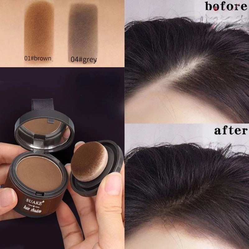Hairline concealer, black hair root cover, natural instant waterproof hairline shadow powder, cover hair roots