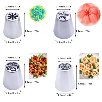Russian Tulip Icing Nozzles – Flower Piping Tips for Cupcakes & Pastry Decorating