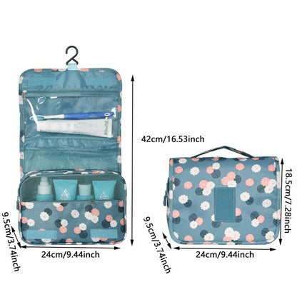 Cosmetic Bag Women Travel Pouch Waterproof Toiletries Beauty Organizer Ladies Bathroom Neceser Makeup Storage Bag With Hook Wash