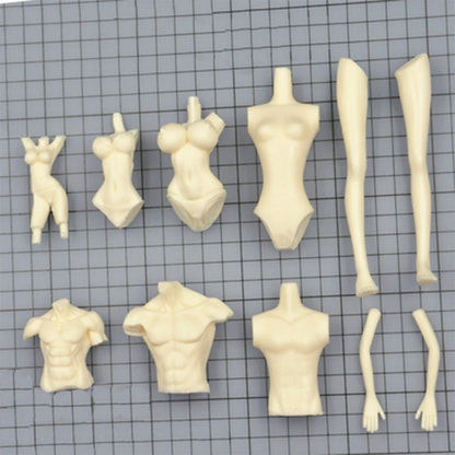 3D Doll Body Silicone Mold Fondant Chocolate Cake Decorating Tool DIY Clay Soft Pottery Doll Human Body Hand and Feet Mold
