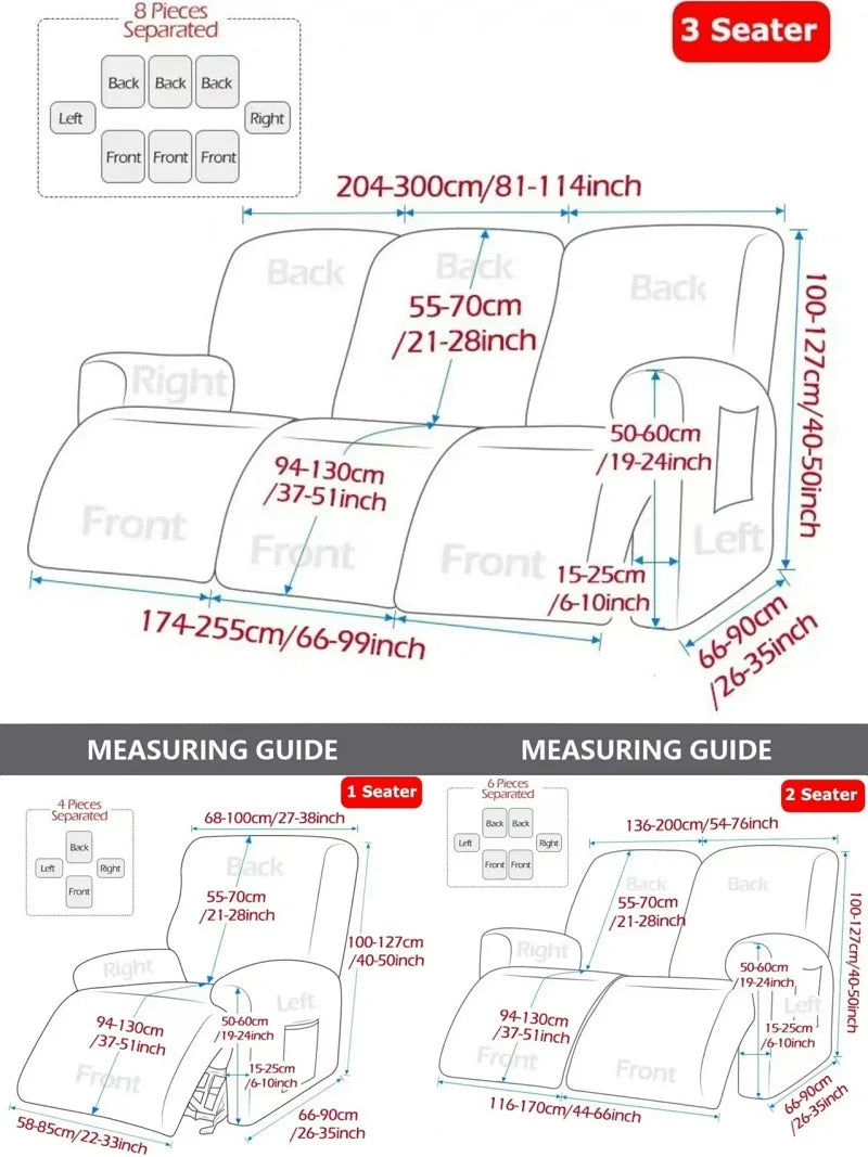 Recliner & Sofa Slipcovers – Non‑Slip Furniture Protector for Living Room