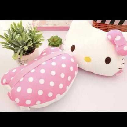 Hello Kitty Sanrio anime cartoon plush pillow cushion creative personalized car headrest neck pillow ornaments jewelry wholesale