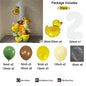 Cartoon Duck Balloon Garland Set – 32" Number Balloon (1–9) for Kids’ Birthday Party